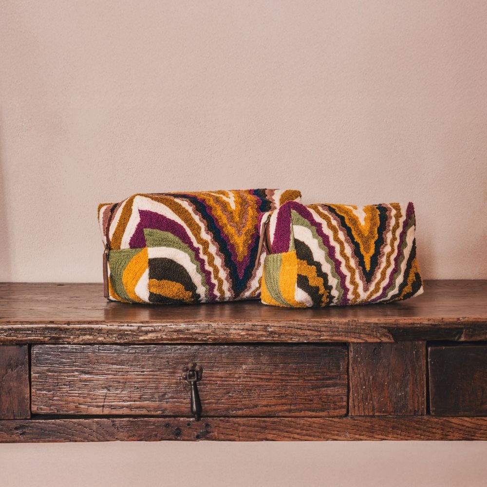 Trousse De Toilette À Motifs Brodés - Multicolore
