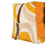 Embroidered-Pattern Toiletry Bag - Yellow