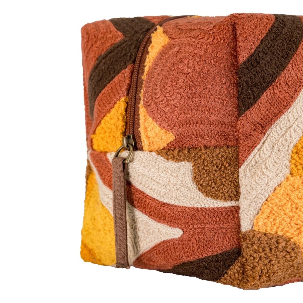 Trousse De Toilette À Motifs Brodés - Rouge