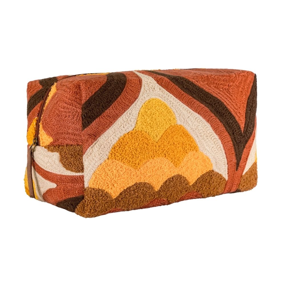 Trousse De Toilette À Motifs Brodés - Rouge