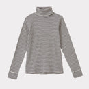 Claro gray/ecru striped jersey top - Caramel selection available on amaetc.com, eco-friendly concept store for children