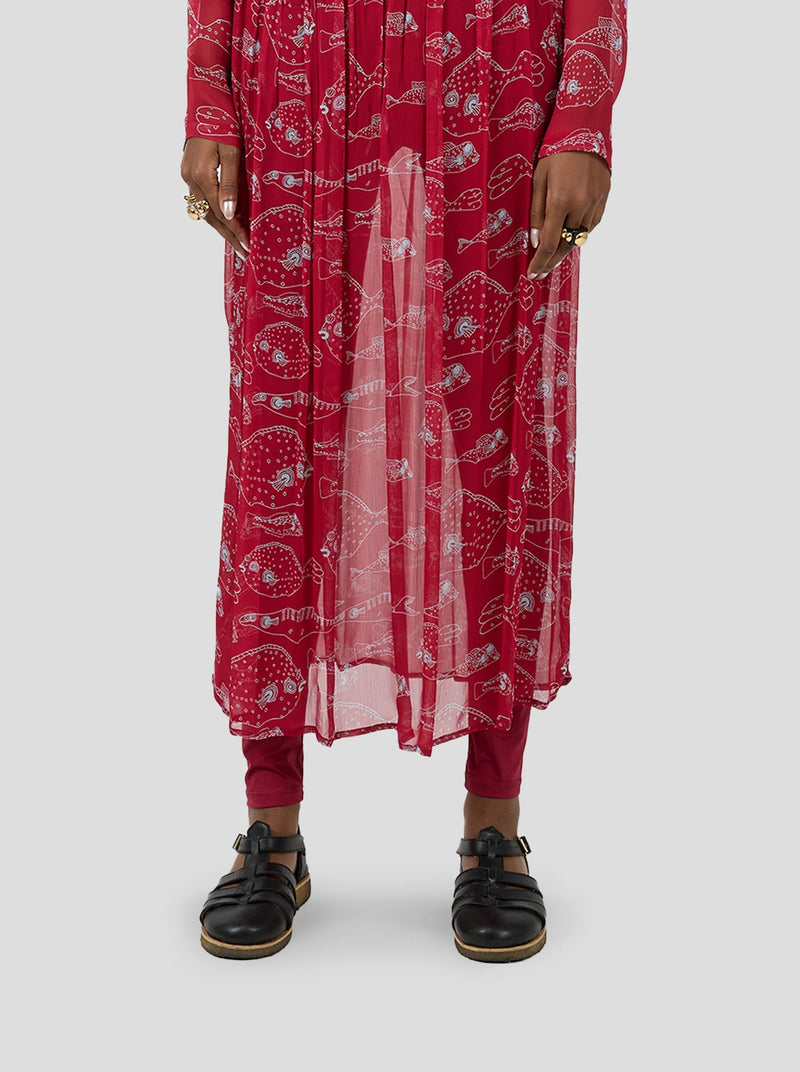 Jupe Cleo En Mousseline Imprimée Aquarium