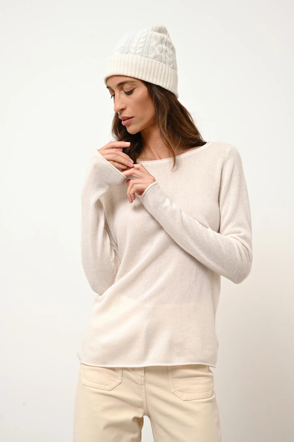 Gorro 4 Cabos - Cleo - Nieve