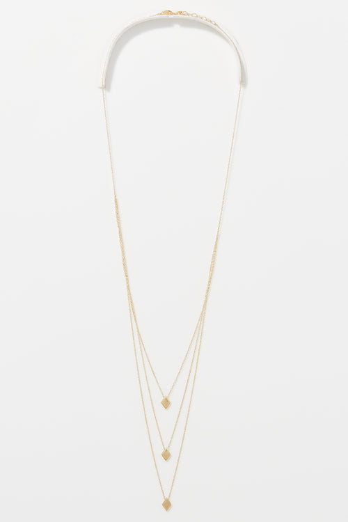 Collier Multi Rangs "Losange"  - Or Jaune 375/1000