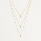 Collier Multi Rangs "Losange"  Or Jaune 375/1000