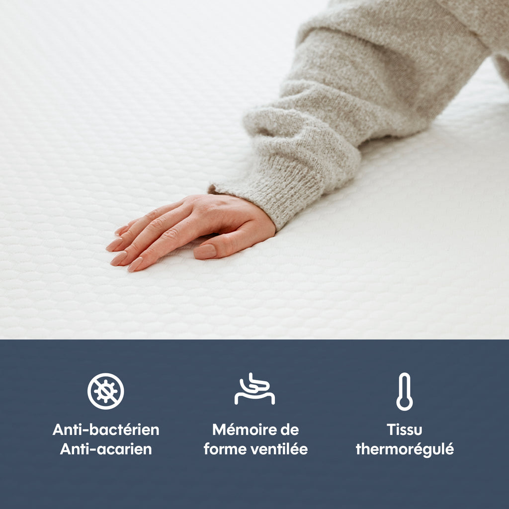Surmatelas Cloudy - mémoire de forme - 5cm