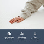 Surmatelas Cloudy - mémoire de forme - 5cm
