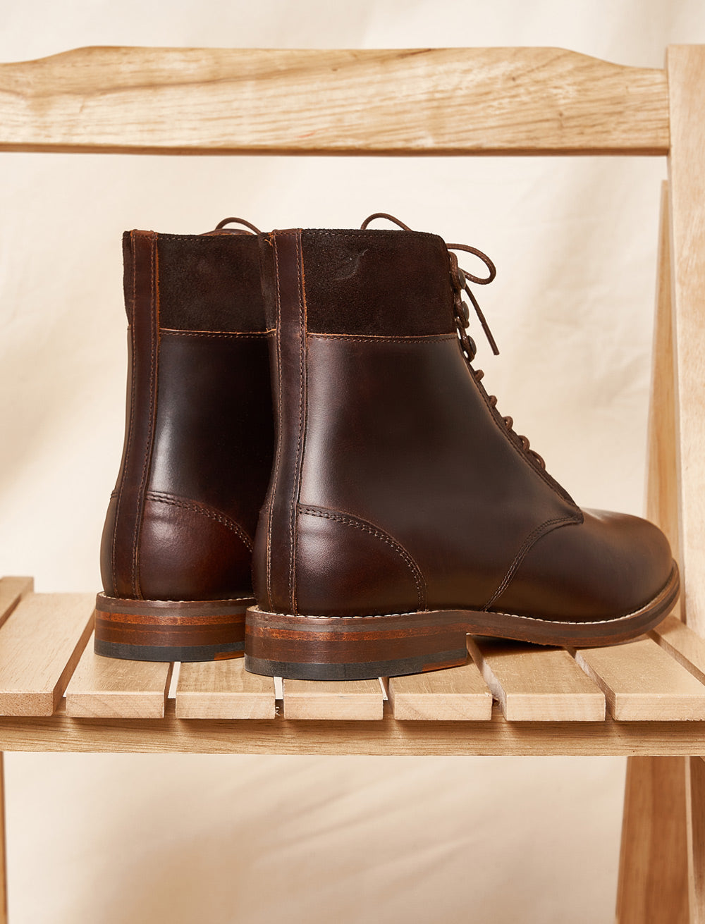 Combat Boots - Lined Combat Boots - Burgundy - Men