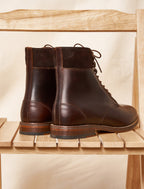 Combat Boots - Lined Combat Boots - Burgundy - Men