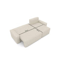 Sofá esquinero convertible - 4 plazas - Teo - Pana - Beige