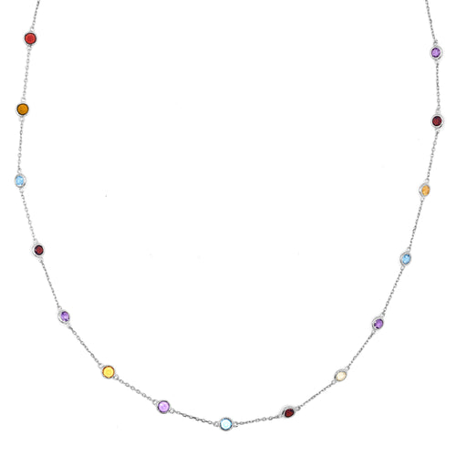 Collier Mix - Or Blanc 375/1000