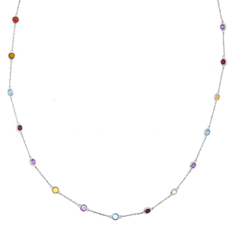 Mix Necklace - 375/1000 White Gold