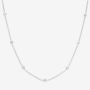 "Sunshine" Necklace with 0.22/7 Diamonds - 375/1000 White Gold