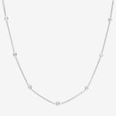 Sunshine" necklace Diamonds 0.22/7 - Gold Blanc 375/1000