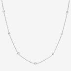 "Sunshine" Necklace D0.22/7 - 375/1000 White Gold