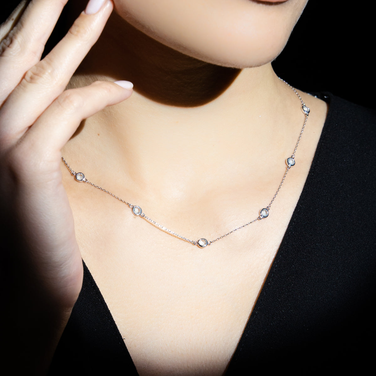 Collier "Sunshine" Diamants 0,22/7