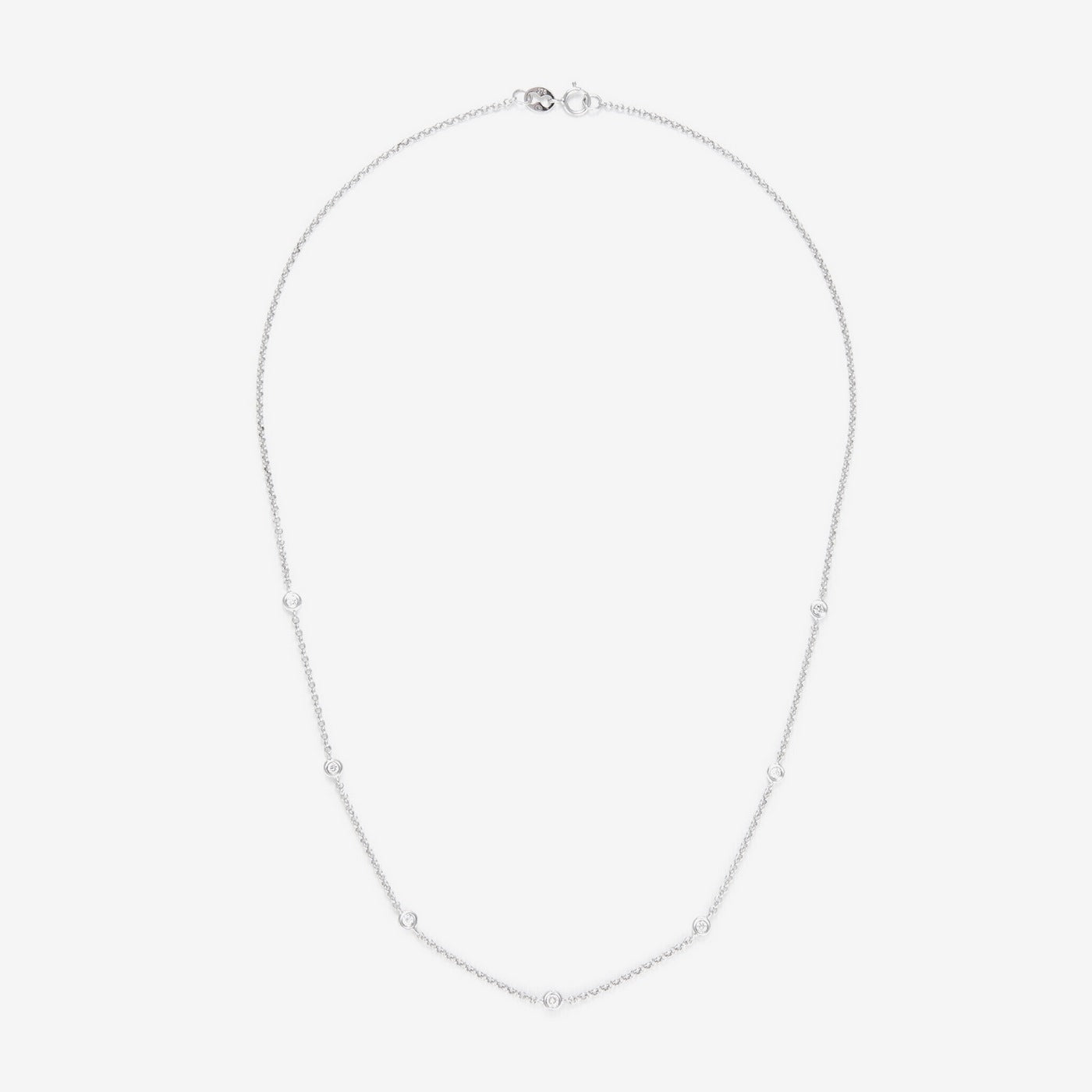 "Sunshine" Necklace D0.22/7 - 375/1000 White Gold