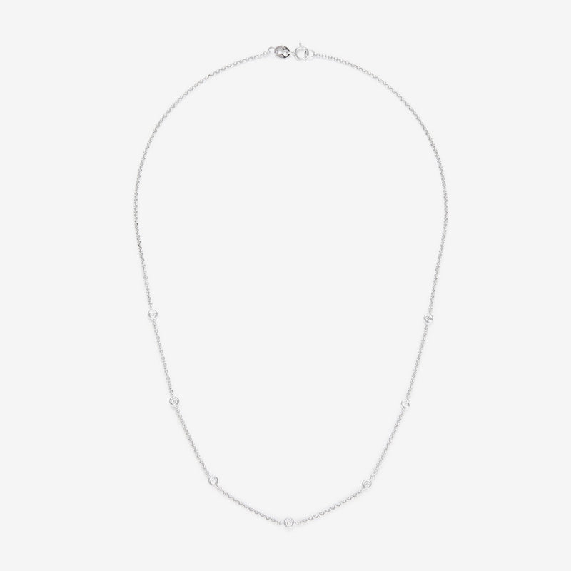 Collier "Sunshine" D0,22/7 - Or Blanc 375/1000