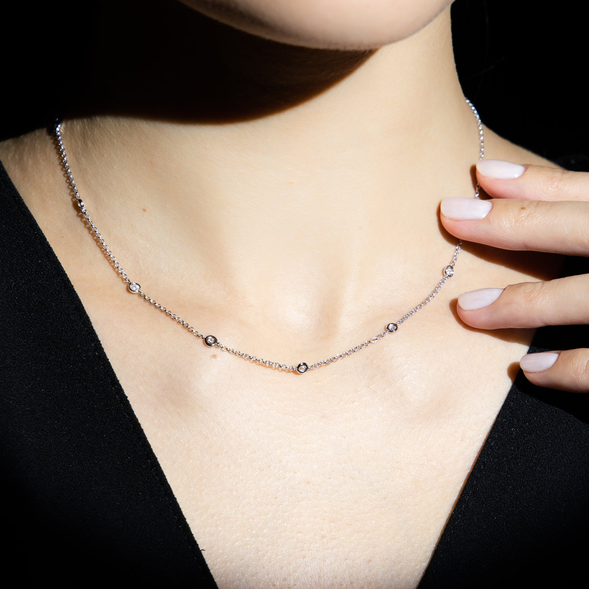 Collier "Sunshine" Diamants 0,22/7