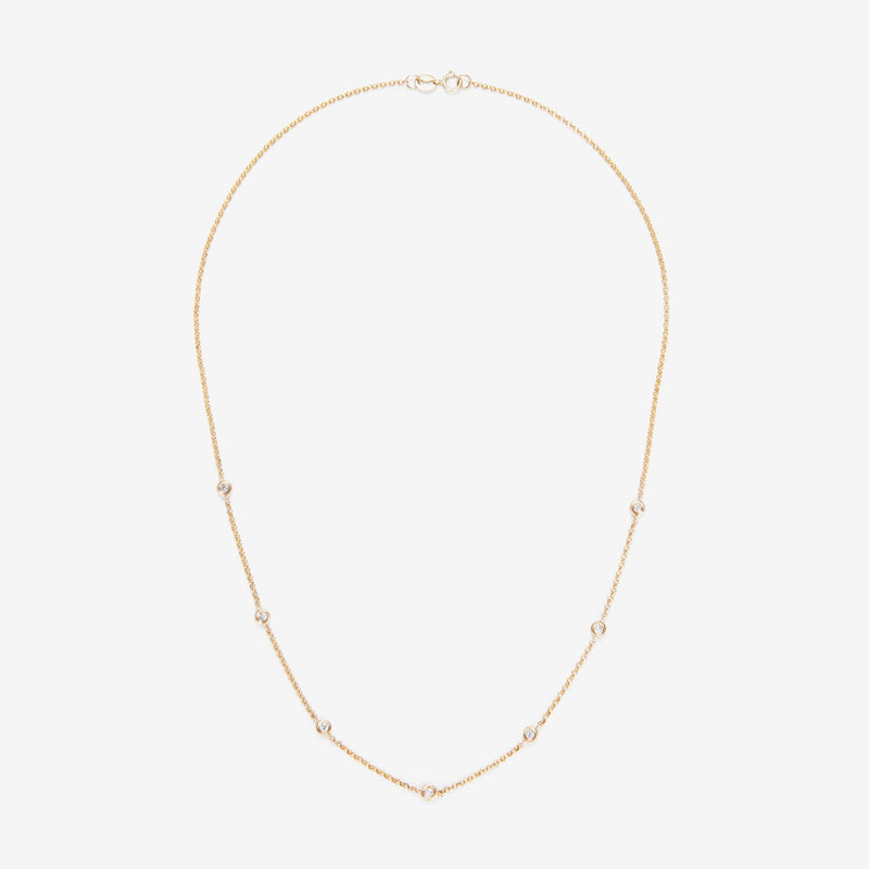 "Sunshine" Necklace with 0.22/7 Diamonds - 375/1000 Yellow Gold