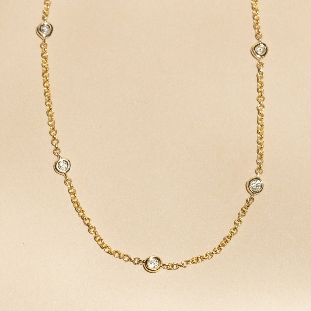 Collier "Sunshine" Diamants 0,22/7 - Or Jaune