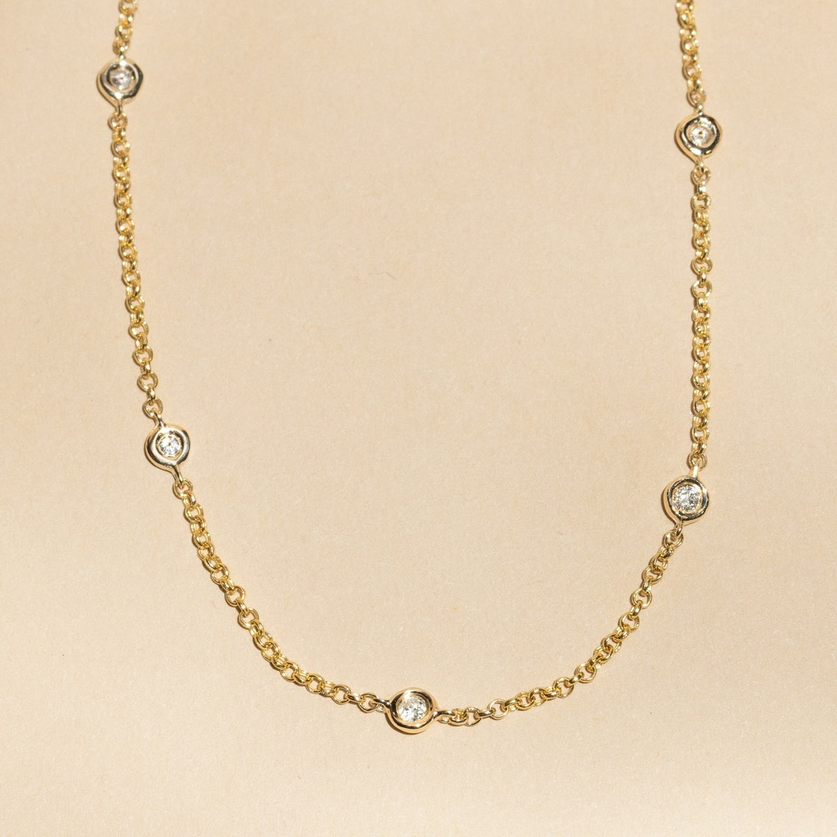 Collier "Sunshine" Diamants 0,22/7 - Or Jaune