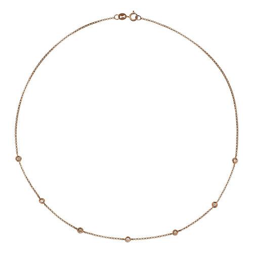 Collier "Sunshine" Diamants 0,22/7 - Or Rose 375/1000