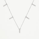 Collier "Barrettes Pendantes" D0,13/40 - Or Blanc 375/1000