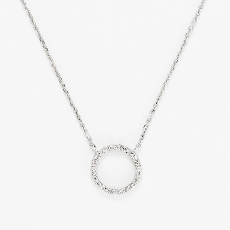 Collier "Ronda" D0,035/10 - Or Blanc 375/1000