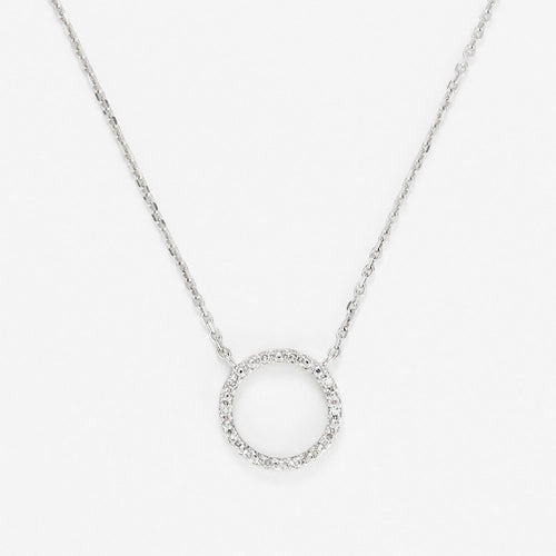 Collier "Ronda" D0,035/10 - Or Blanc 375/1000