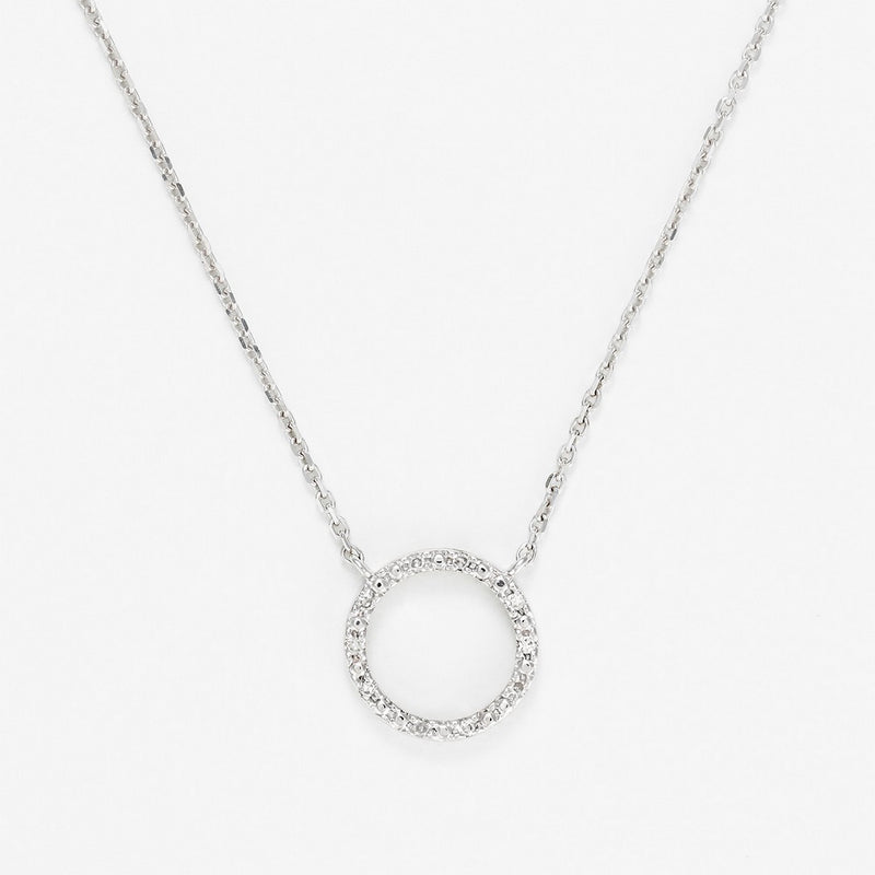 Collier "Ronda" D0,035/10 - Or Blanc 375/1000