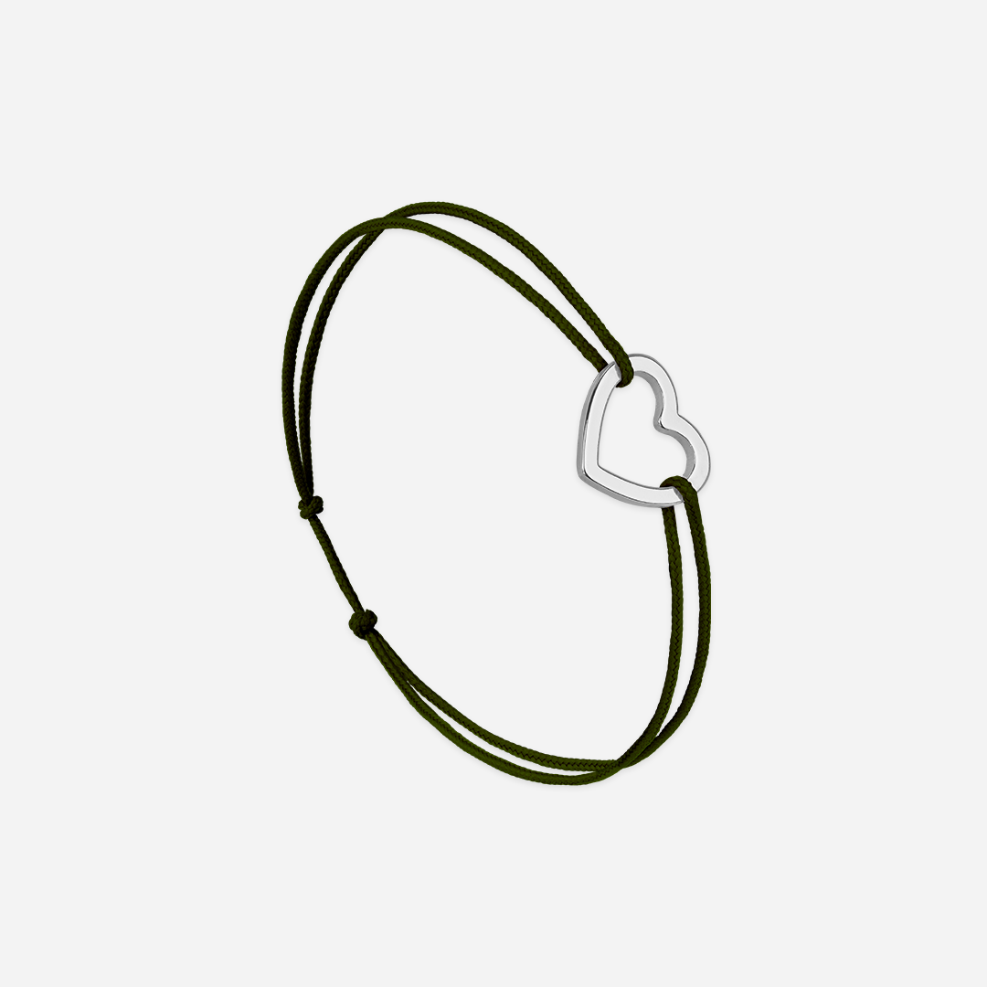 Bracelet Coeur Vide Kaki - Kaki