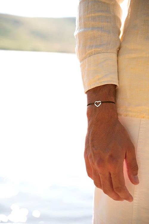 Bracelet Coeur Vide Kaki - Kaki