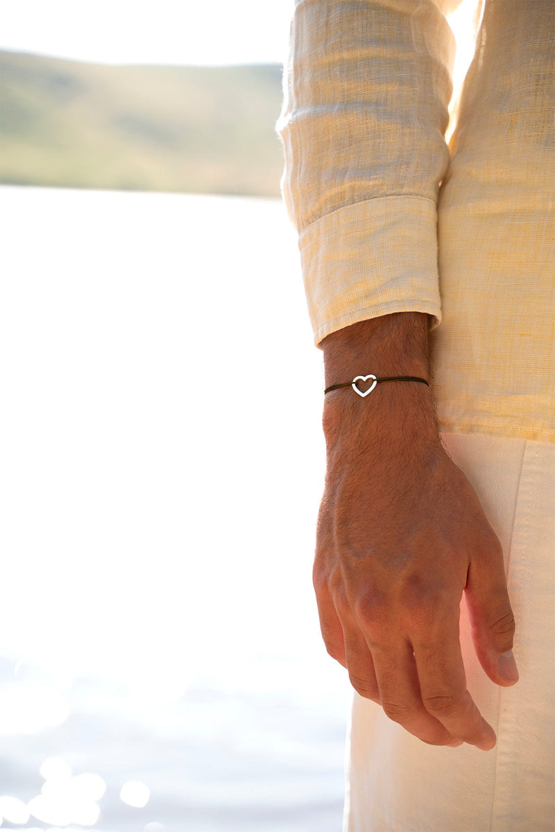 Bracelet Coeur Vide Kaki - Kaki