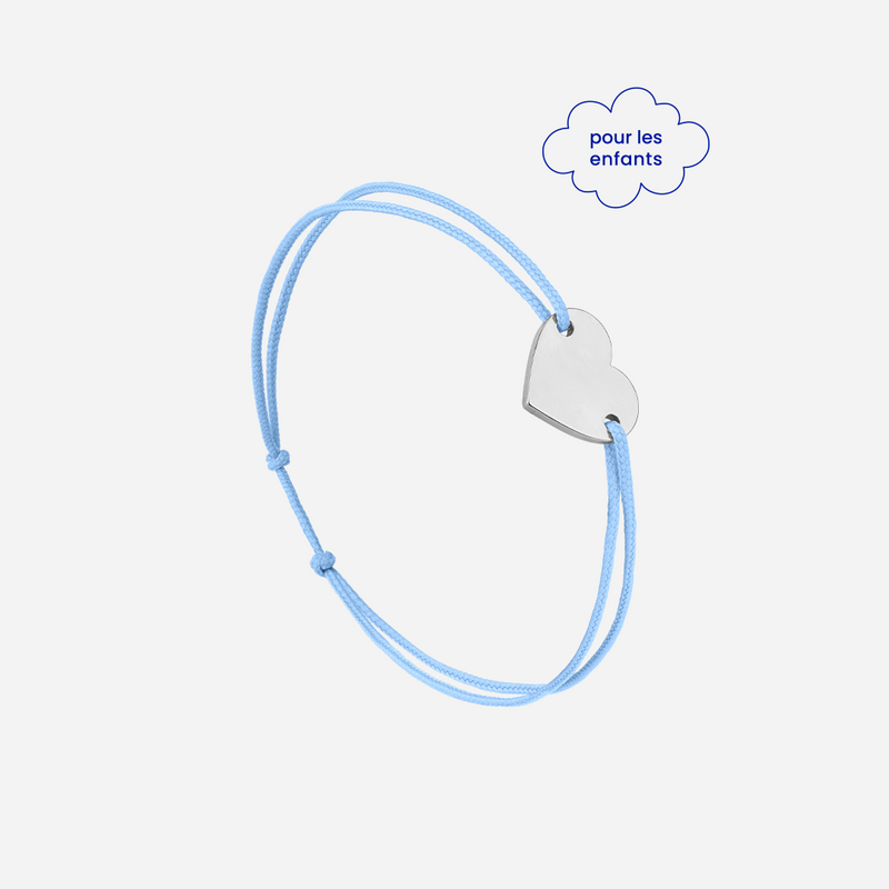 Bracelet Coeur Bleu Ciel - Bleu Ciel
