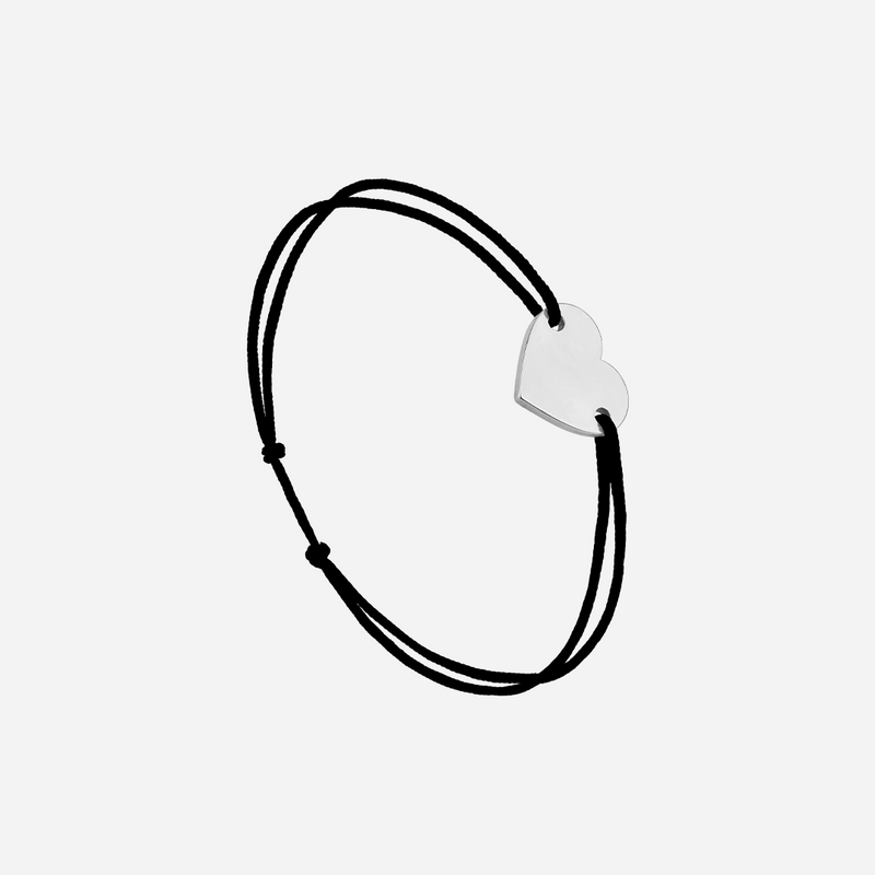 Bracelet Coeur Noir - Noir