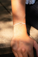 Bracelet Coeur Vide Taupe - Taupe