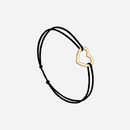 Bracelet Pack Coeur X Coeur Plein Noir Plaqué Or - Noir