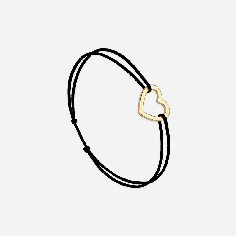 Bracelet Coeur Vide Noir - Noir