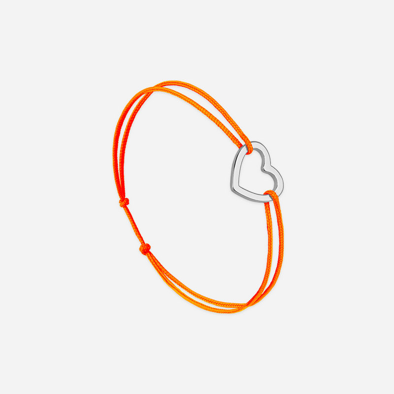 Bracelet Coeur Vide Orange - Orange