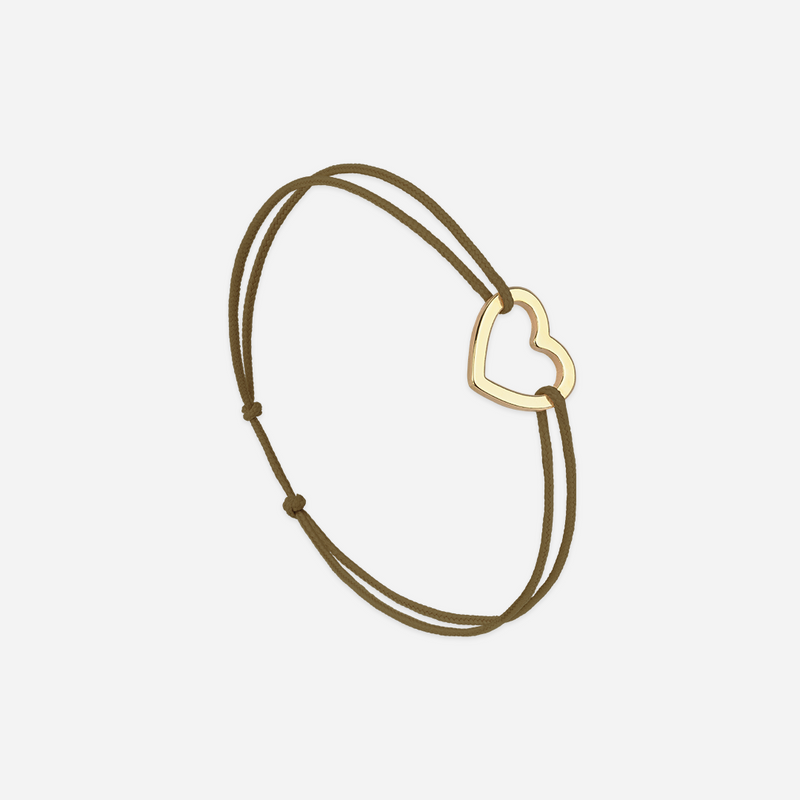 Bracelet Coeur Vide Taupe - Taupe