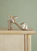 SANDALES A TALONS DORE COE PETITE MENDIGOTE