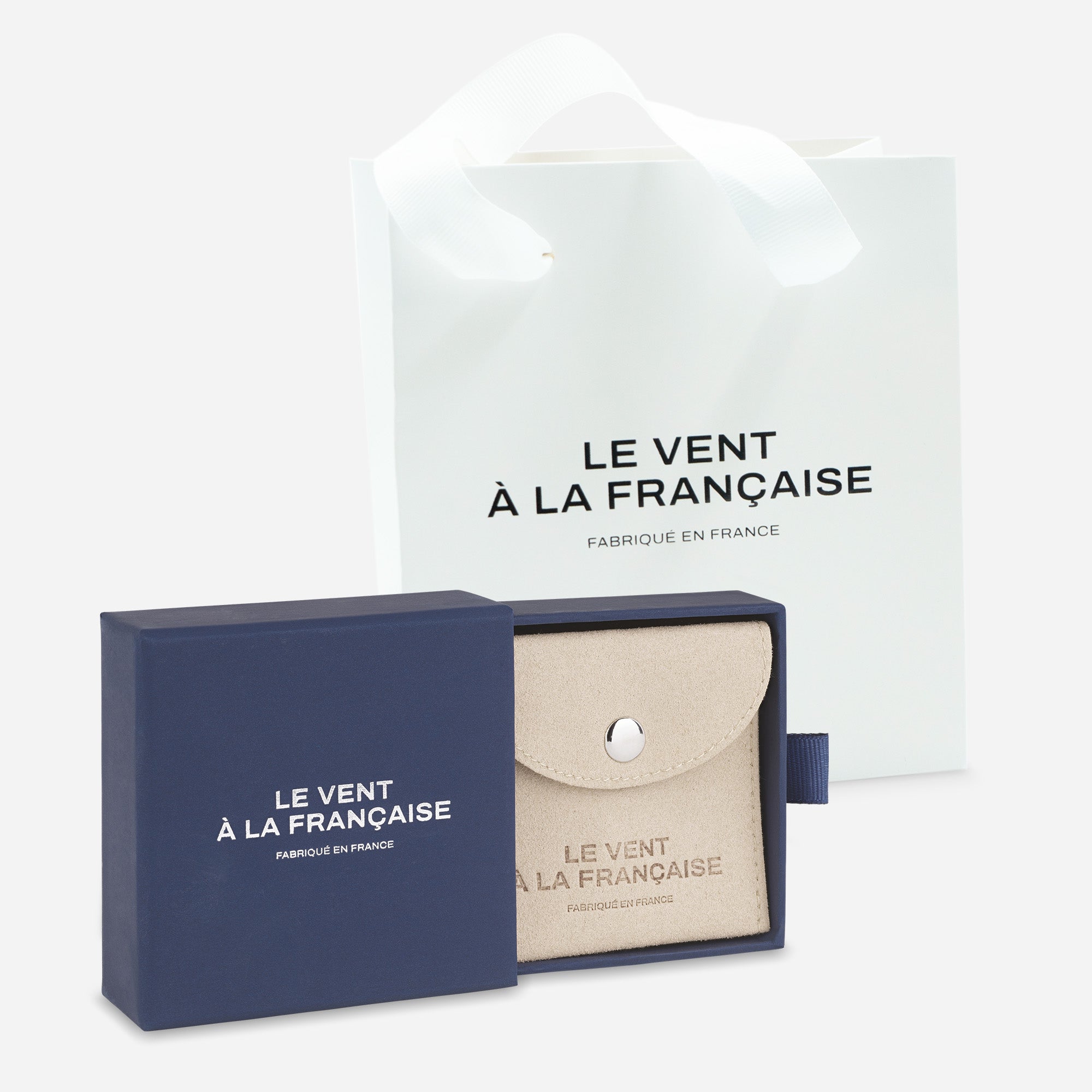 Caja De Embalaje Y Bolsa Le Vent À la Française - Azul Y Blanco