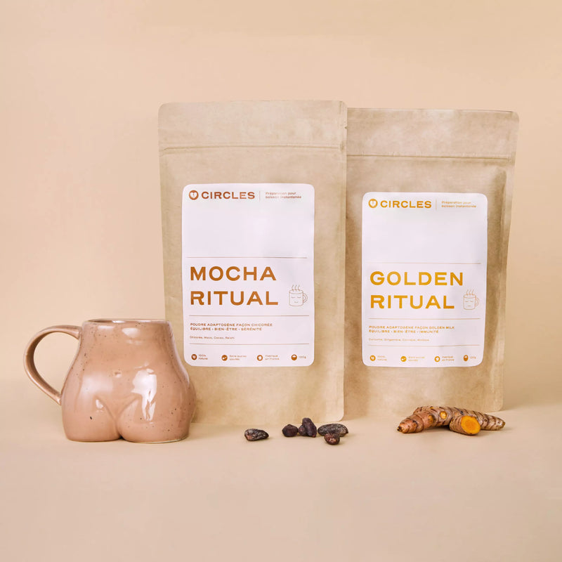 produits mocha ritual et golden ritual avec mug