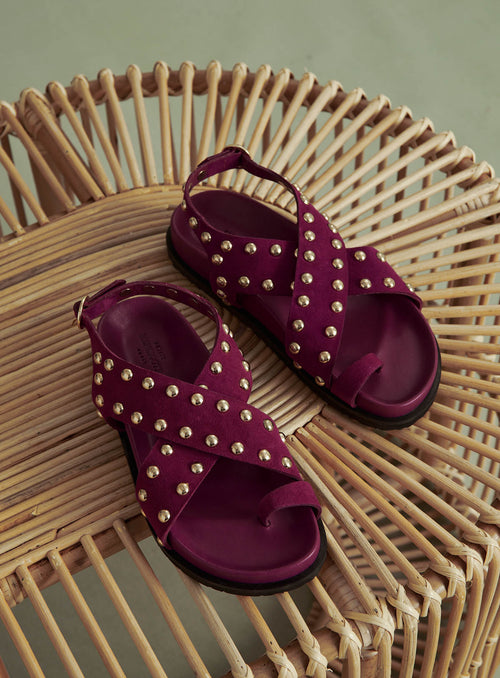 Colibri Suede Sandals - Purple
