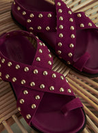 Sandalias Colibri de ante - Morado