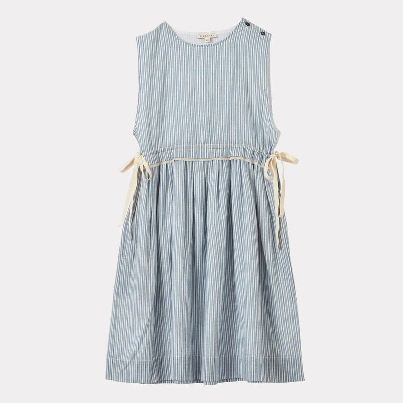 Robe Colima light blue stripe - Sélection Caramel à retrouver sur amaetc.com, concept store eco friendly pour enfants