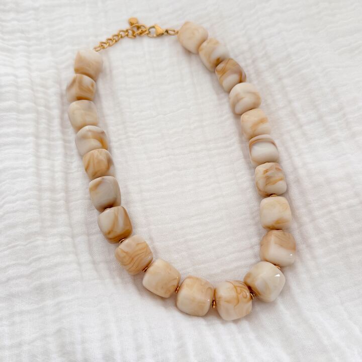 Collier Albane - Doré Beige