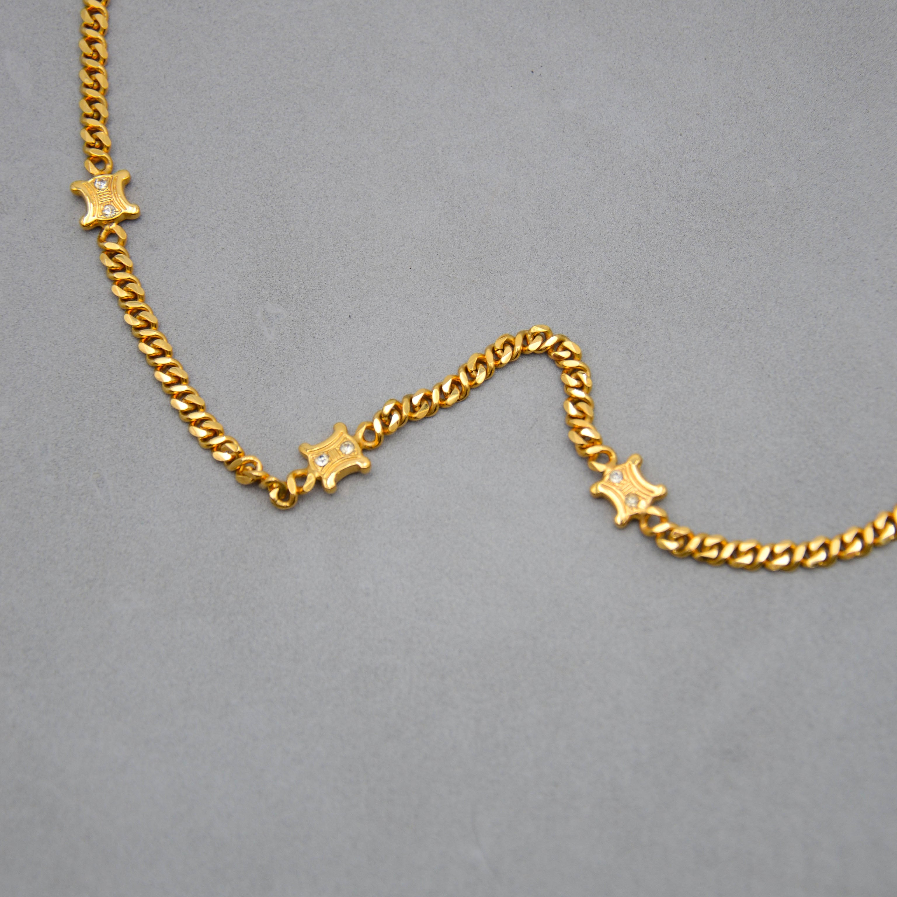 Collier Céline Plaqué Or Chaîne Triomphe