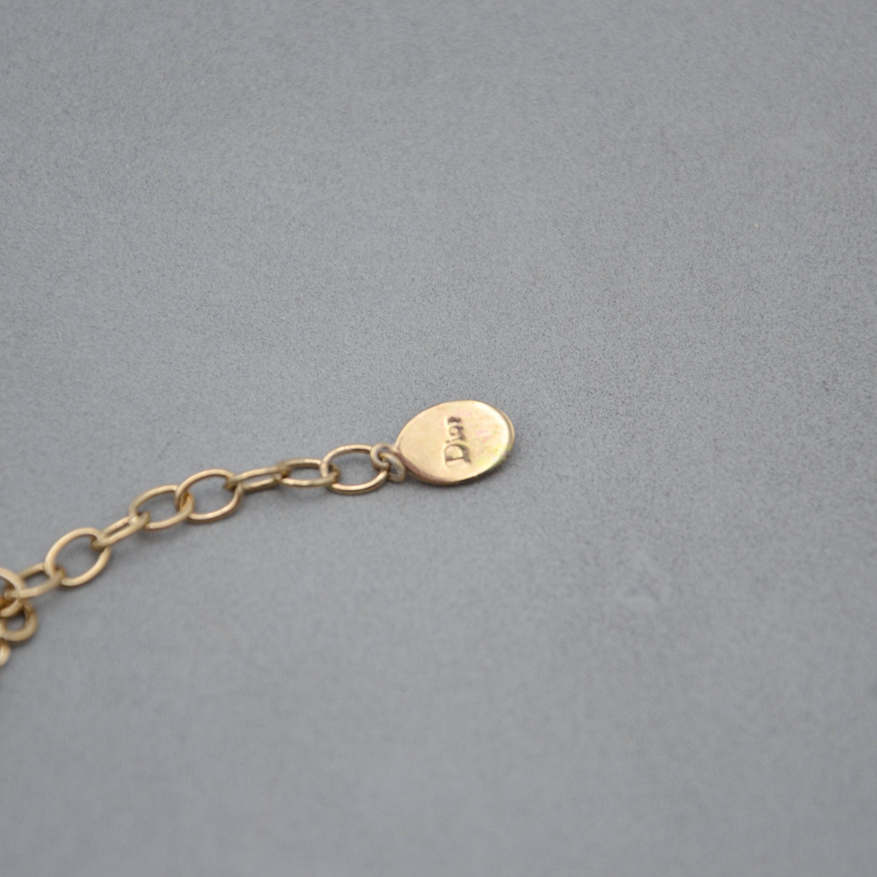 Dior Necklace Calligraphic “Dior” Signature Pavé-Set with Crystals
